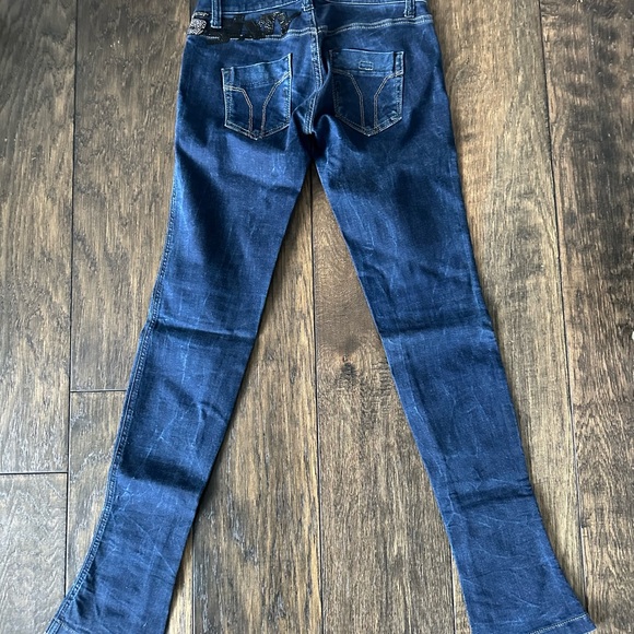 Rare Miss Sixty Y2K Jeans With Rhinestones Size 26 -  Made in Italy - Picture 3 of 6